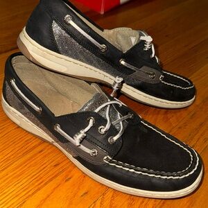 Sparkly Sperry Top Sider loafers. SIZE 10